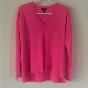 J. Crew Pink V-Neck Sweater